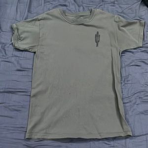 “Call your mother” green t shirt with cactus print in front and print in back